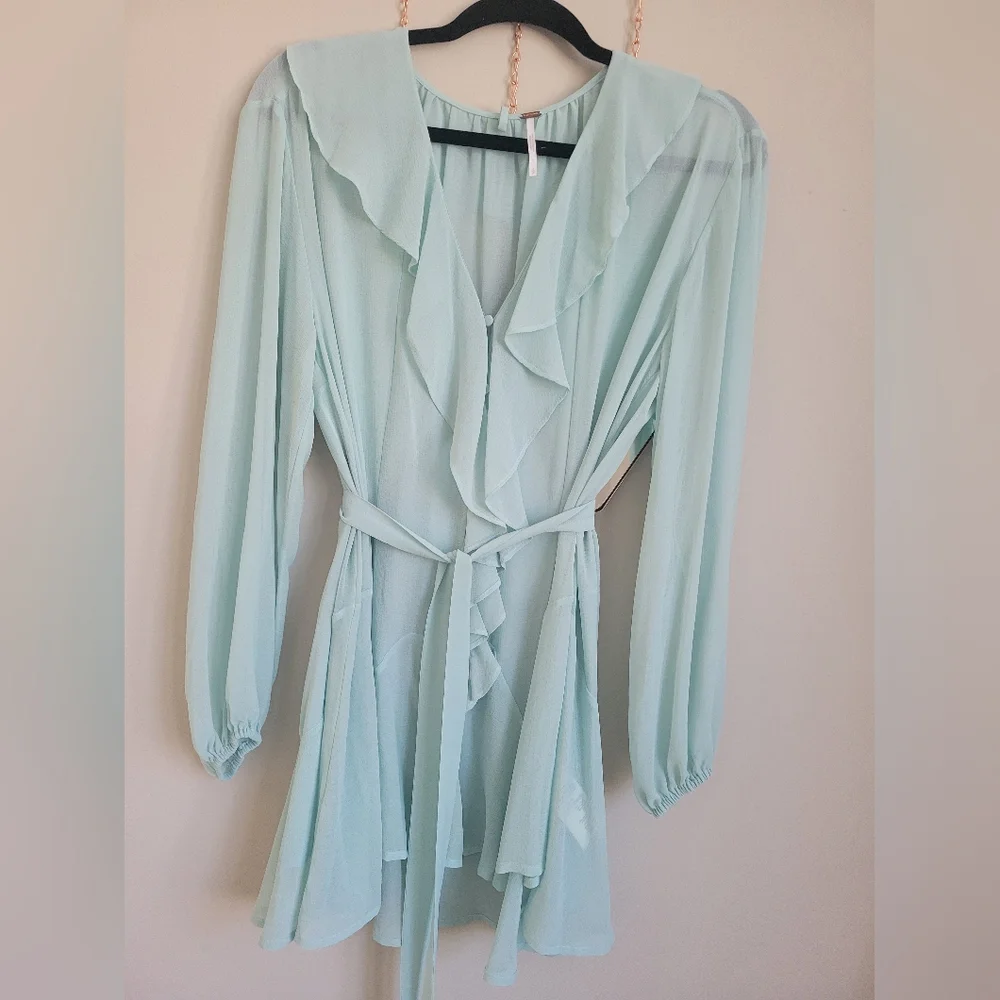 Free People Dreamland Solid Tunic,flowy Sleeves Size Small - Picture 3 of 10